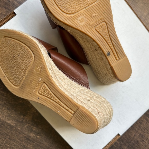 Kanna Women’s Brown Leather Wedges Size 8 - Picture 5 of 5